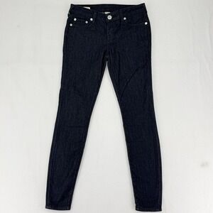 True Religion Halle Mid Rise Super Skinny Jeans Womens 26 Blue Dark Wash Denim